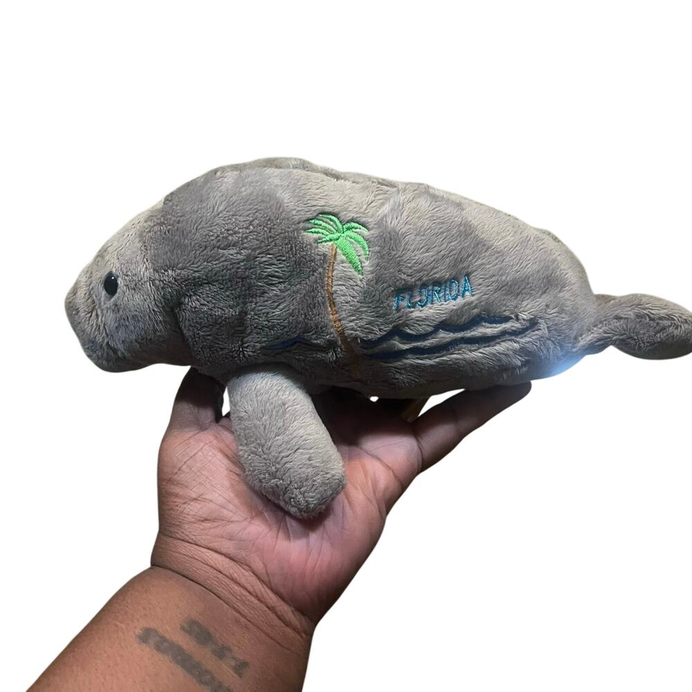 Florida Gray‎ Manatee Plush Stuffed Animal 12in Long Realistic